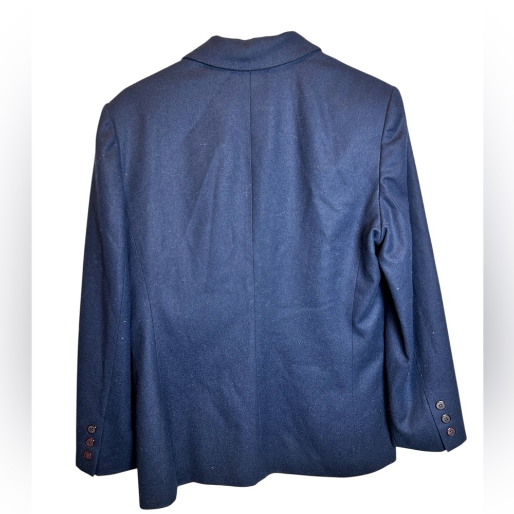 Vintage Women’s Pendleton 100% Wool Navy Blazer Size 8 - Picture 3 of 3
